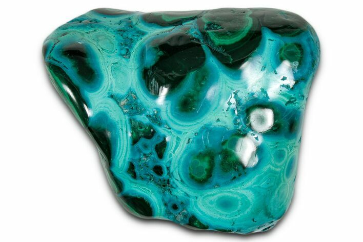 Vibrant Polished Malachite with Chrysocolla - DR Congo #336862